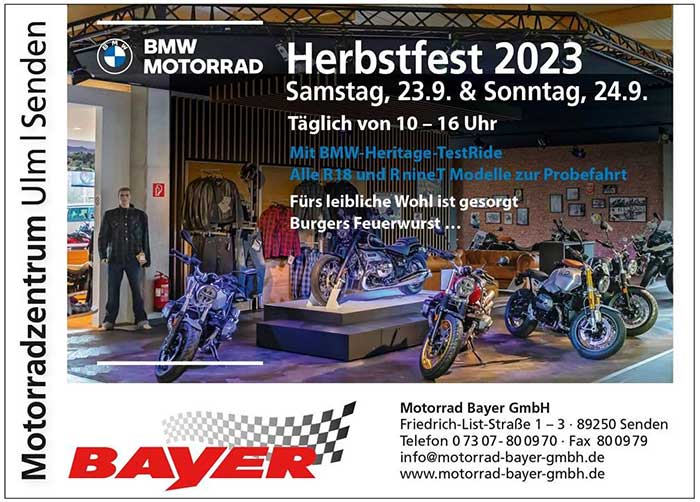 Motorrad Bayer GmbH in Senden Herbstfest 2023